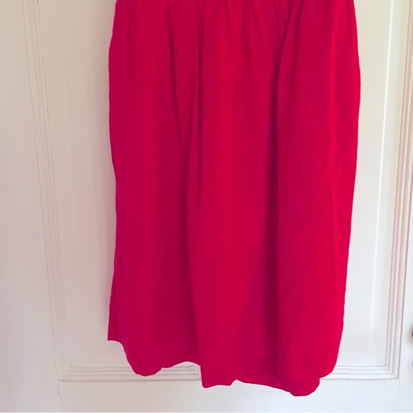 NEW J crew Red Sun Dress Linen Cotton Red Summer Dress NWT Small - Picture 5 of 11